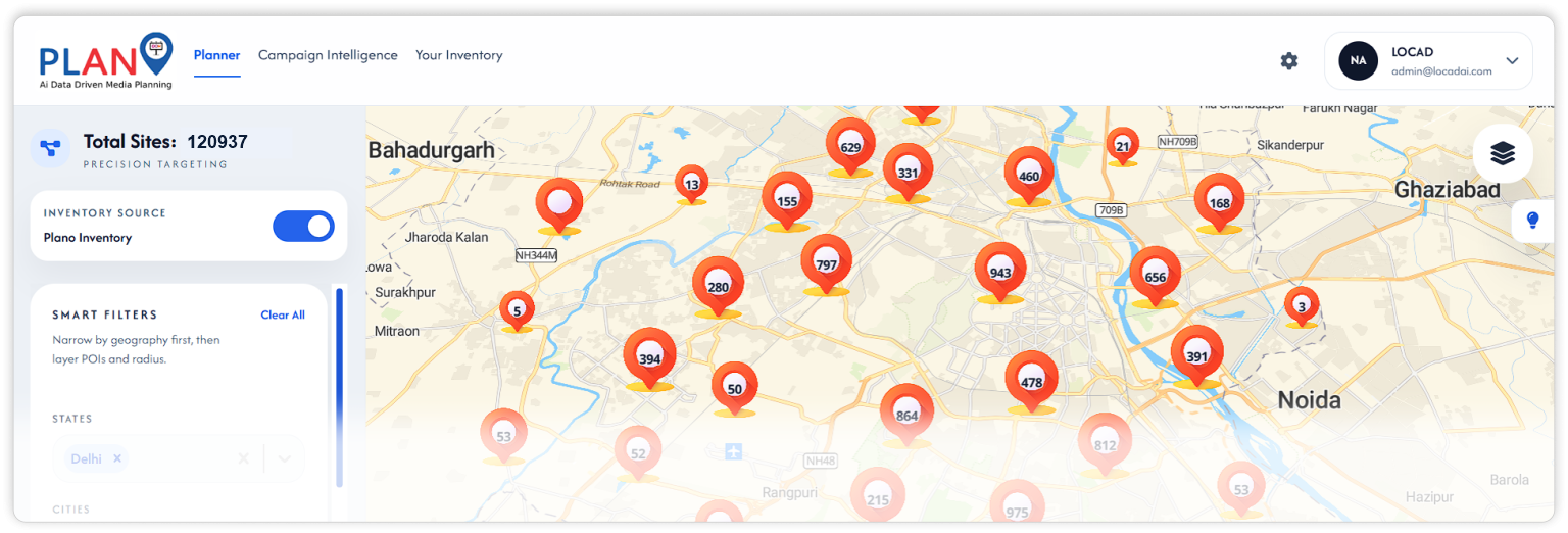 PLANO.ai site planning map