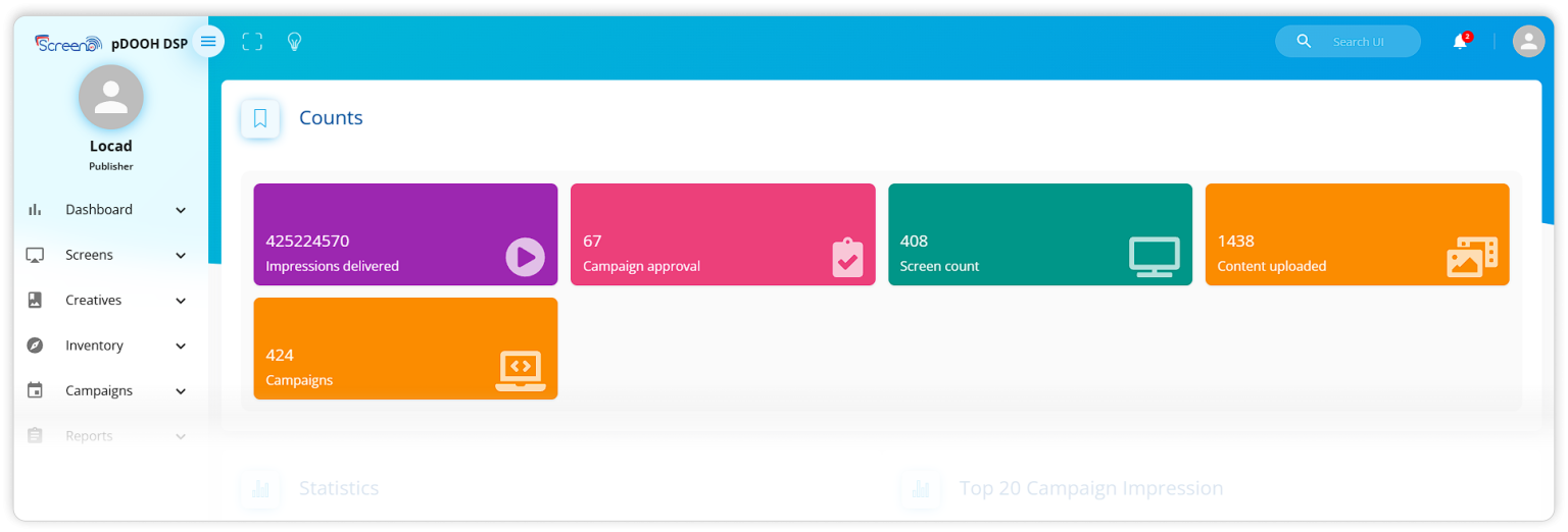 Screeno connects digital screen management, scheduling and DOOH activation